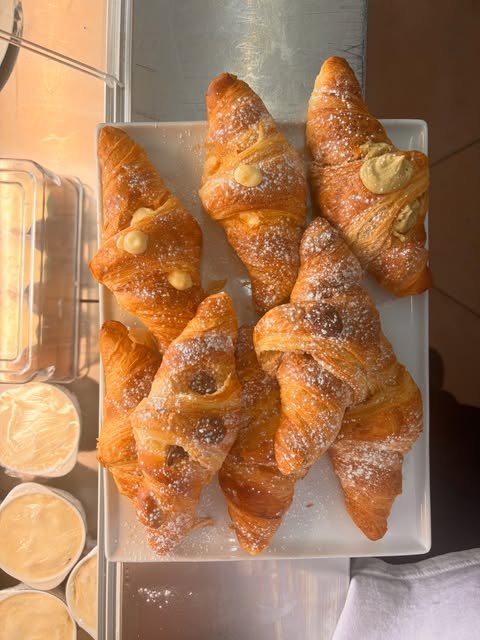Cream-filled cornetti — Alba Chiara on Instagram